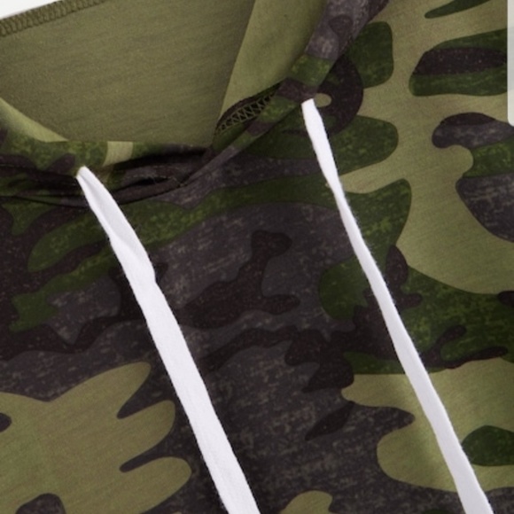 CROP TOP HOODIE DRAW STRONG TOP - Picture 3 of 4